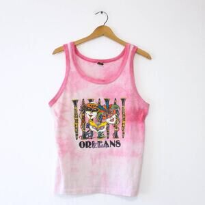 Vintage New Orleans Mardi Gras Tank Top Large